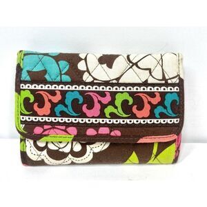 Vera Bradley LOLA Trifold Euro Quilted Fabric Wallet